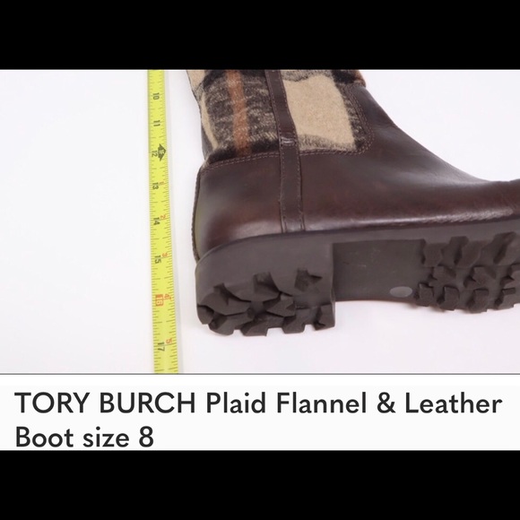 Tory Burch flannel and leather boots. EUC - Picture 13 of 15